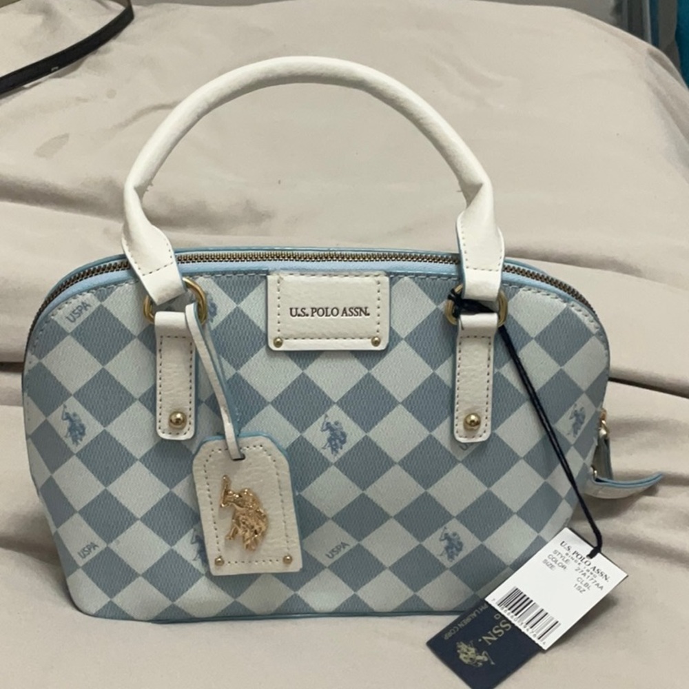 Checkered polo purse brand new